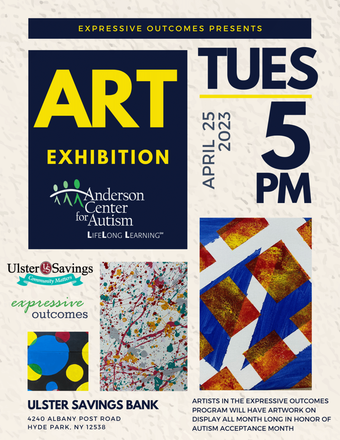 Ulster Savings Bank Art Reception - Anderson Center for Autism